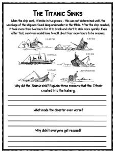 Titanic Facts, Worksheets & History For Kids