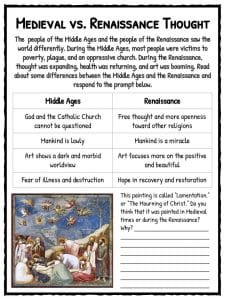 the renaissance period facts information worksheets lesson plans