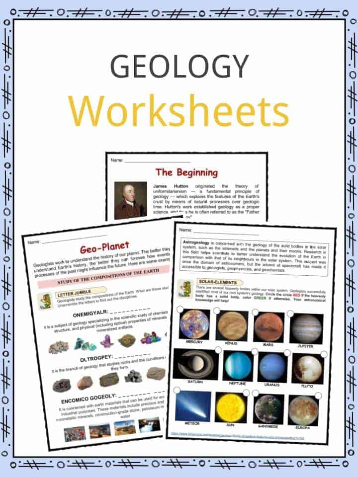 Geology Worksheets