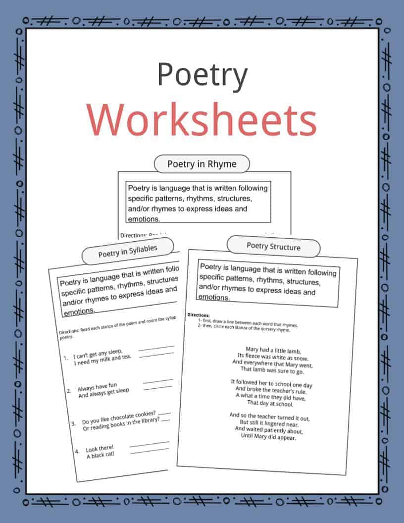 Poetry Worksheets