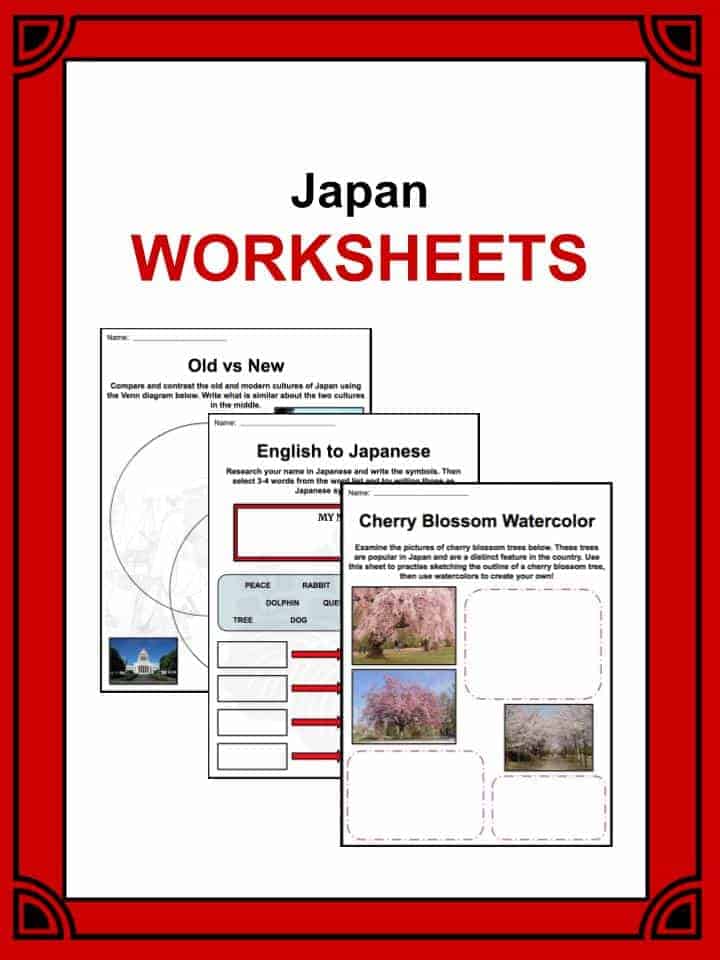 japan facts worksheets history culture geography for kids