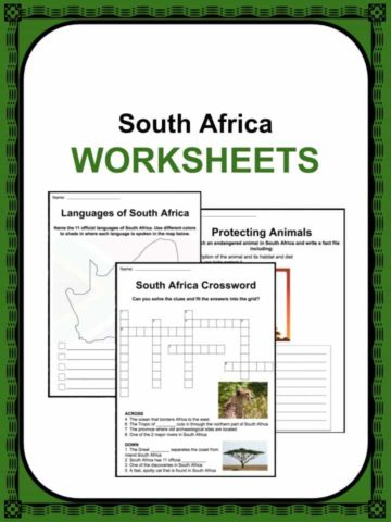 South Africa Worksheets