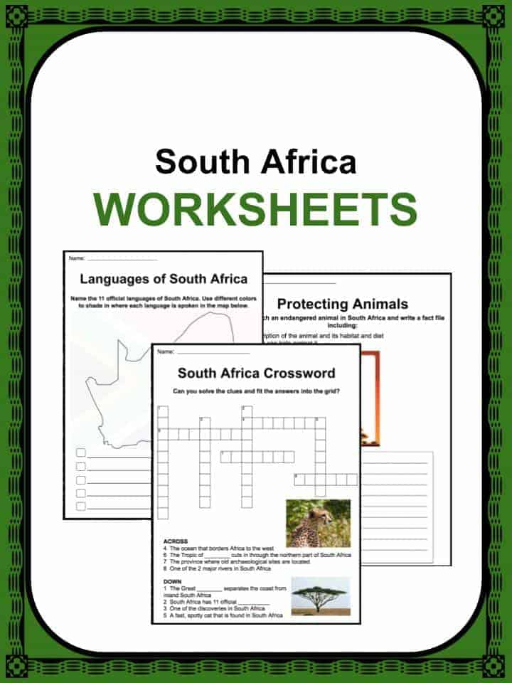 South Africa Facts, Worksheets & History Information For Kids