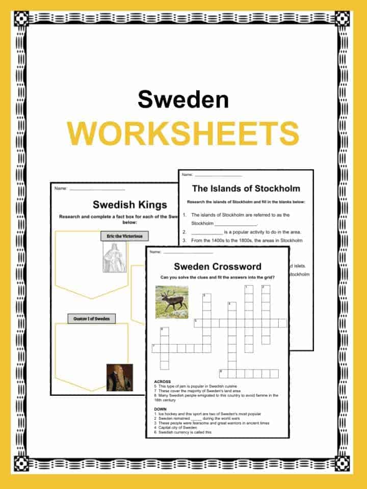 Sweden Worksheets