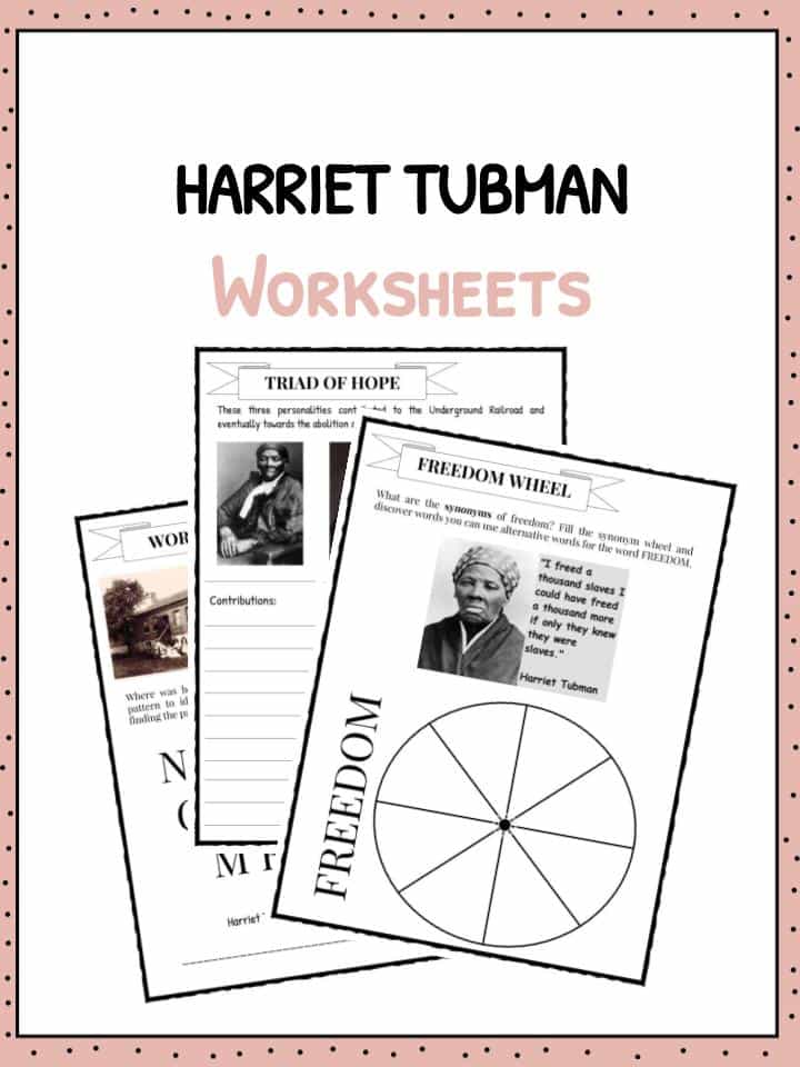 Harriet Tubman Facts, Information & Worksheets For Kids