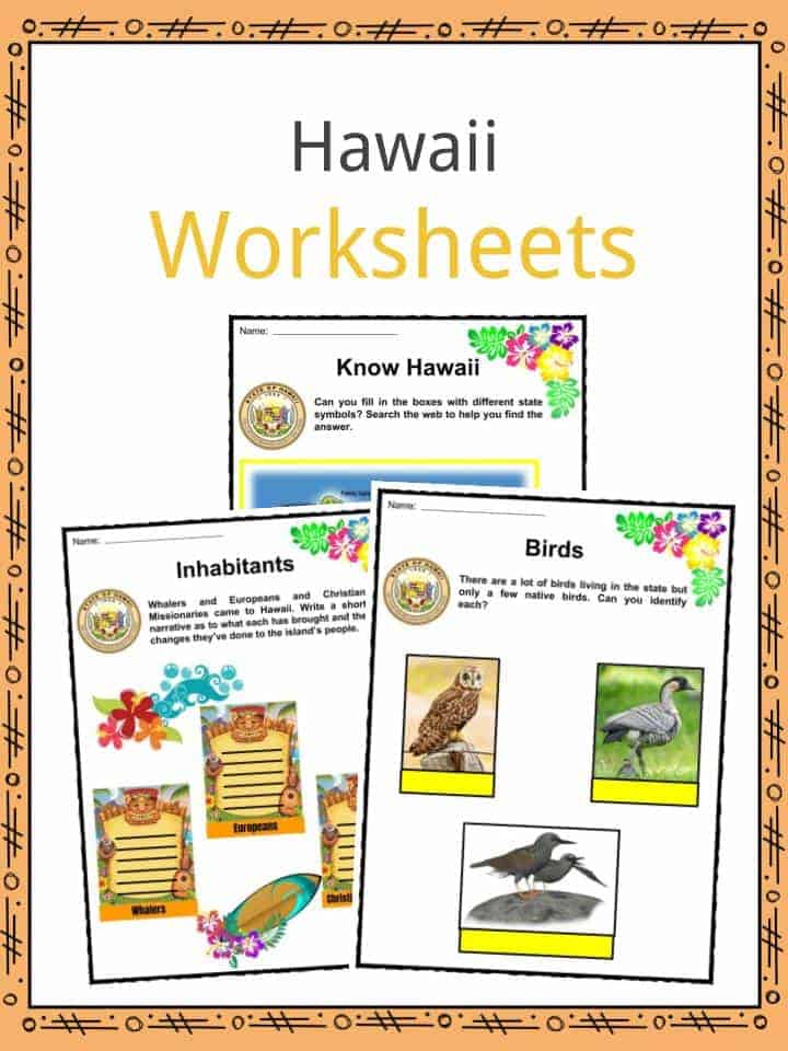 Hawaii Facts Worksheets For Kids Geography History Culture Animals