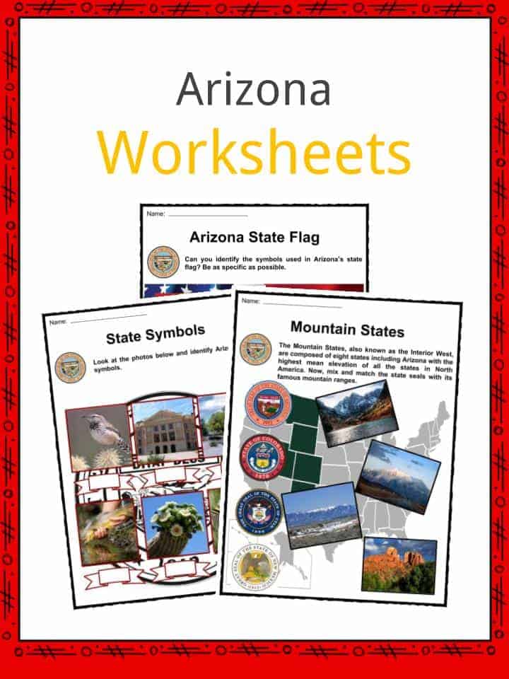 Arizona Facts Worksheets And State History For Kids
