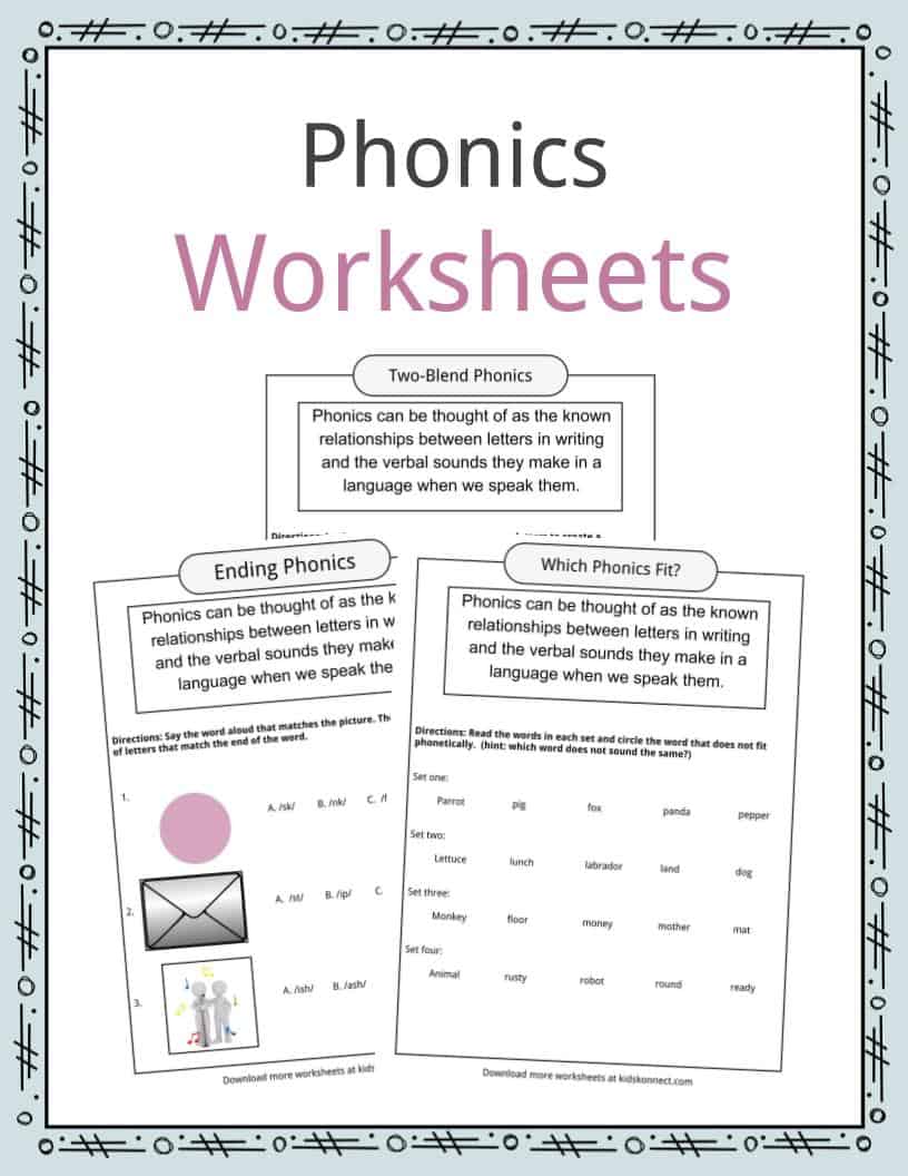 Phonics Table, Worksheets & Examples & Definition For Kids With Language Of Science Worksheet