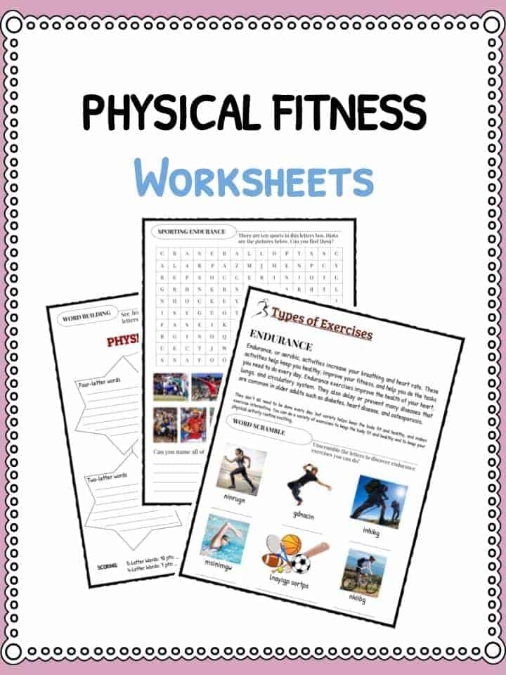 Physical Fitness New Physical Fitness Worksheet