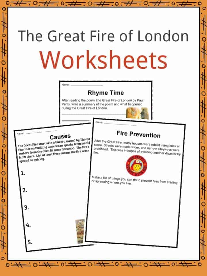 The Great Fire of London Worksheets