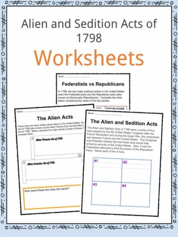 Alien & Sedition Acts Worksheets