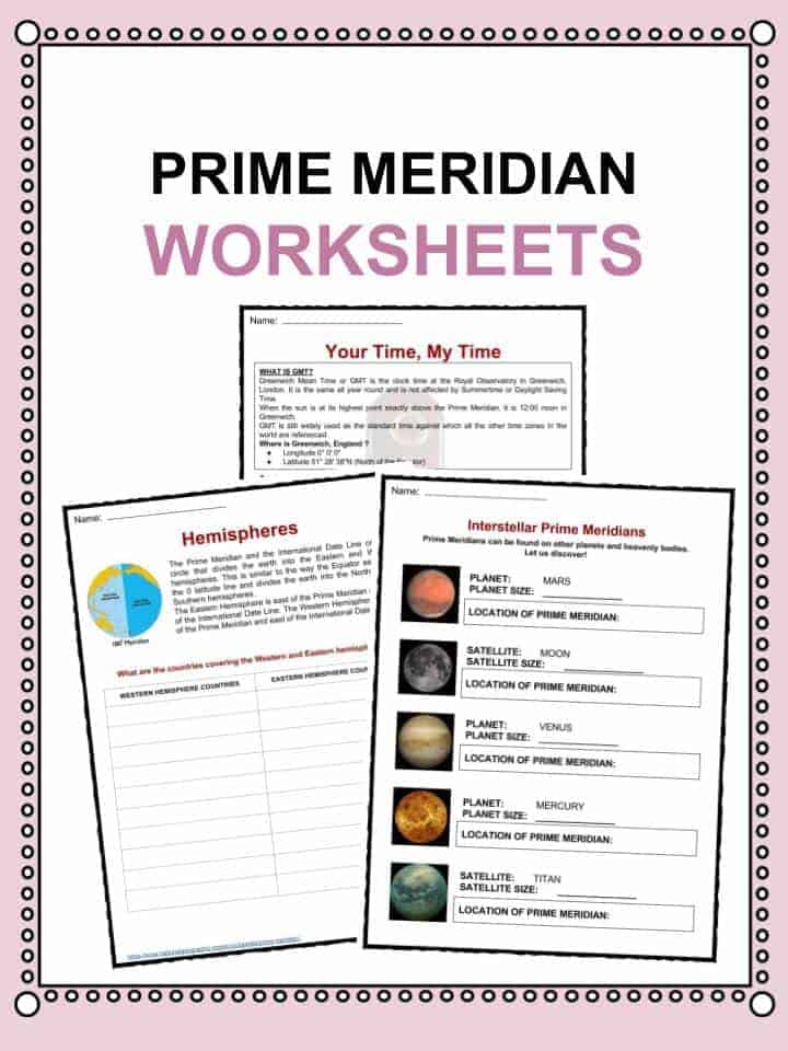 PRIME MERIDIAN Worksheets