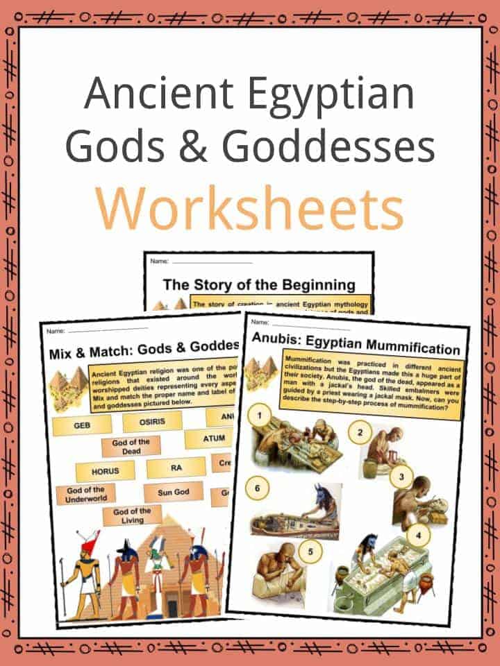 Ancient Egyptian Gods & Goddesses Facts & Worksheets For Kids