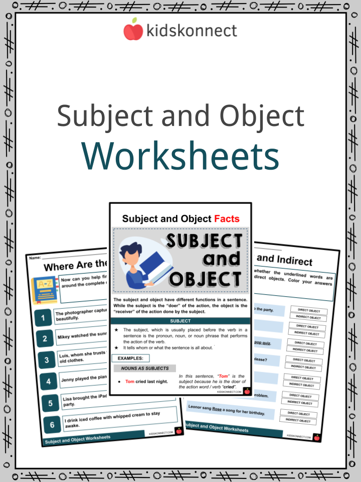 Subject And Object Worksheets With Answers Pdf