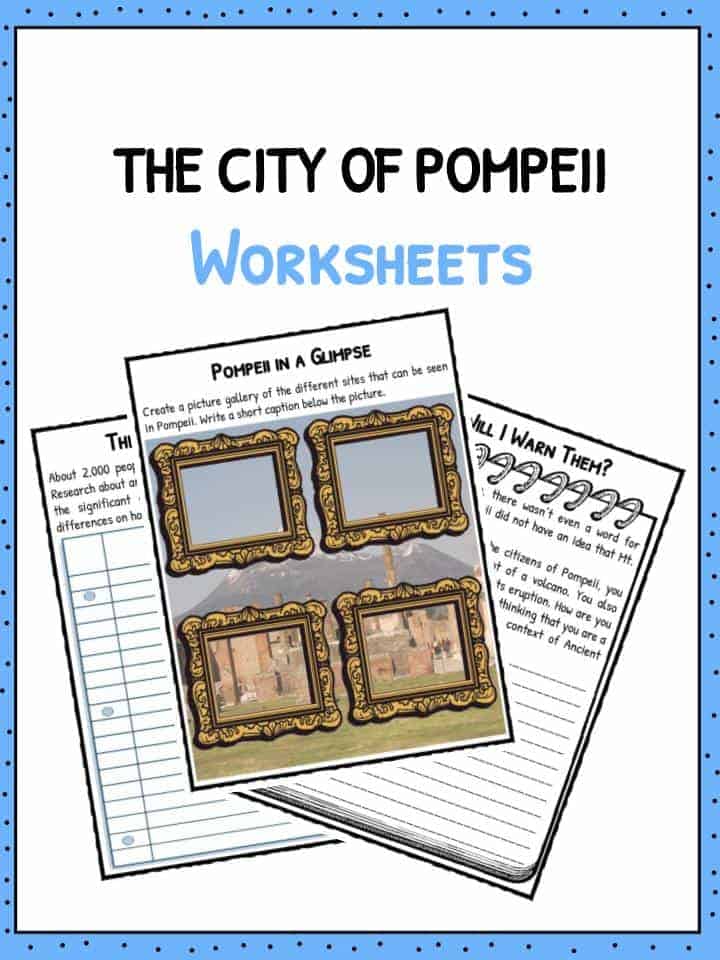 The City Of Pompeii Worksheets Facts Information For Kids