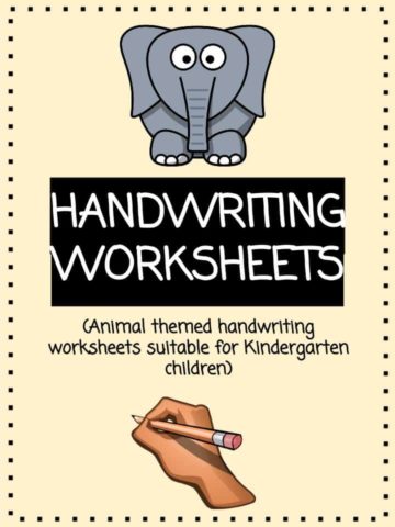 Animal Handwriting Worksheet