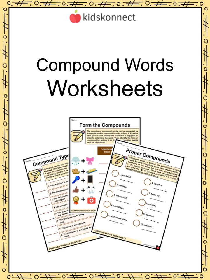 compound words with pictures worksheets