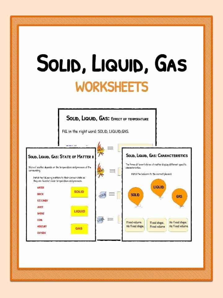 Solid, Liquid & Gas Worksheets | State Of Matter Teaching Resource