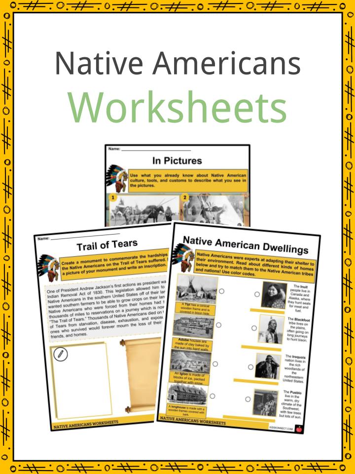 Native American History Facts Worksheets Way Of Life Culture For Kids