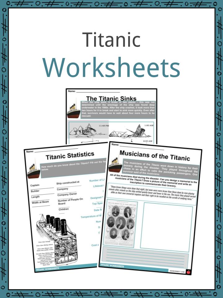 Titanic Facts, Worksheets, Sinking, Deaths, Survivors & History For Kids