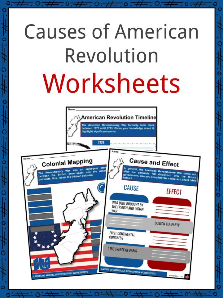 Causes Of The American Revolution Facts Worksheets For Kids