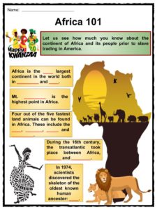 Kwanzaa Facts, Worksheets, Information & History Of Celebration For Kids