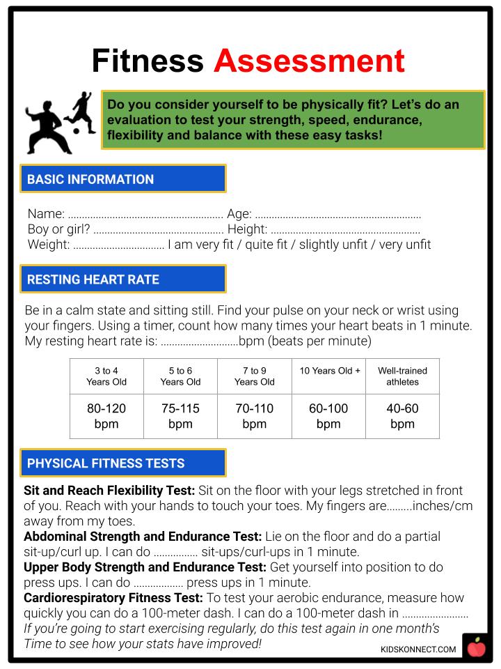 Physical Fitness Facts & Worksheets & Information For Kids