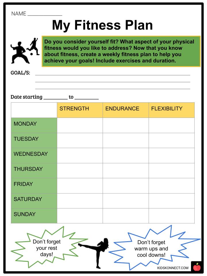 health and physical education worksheets