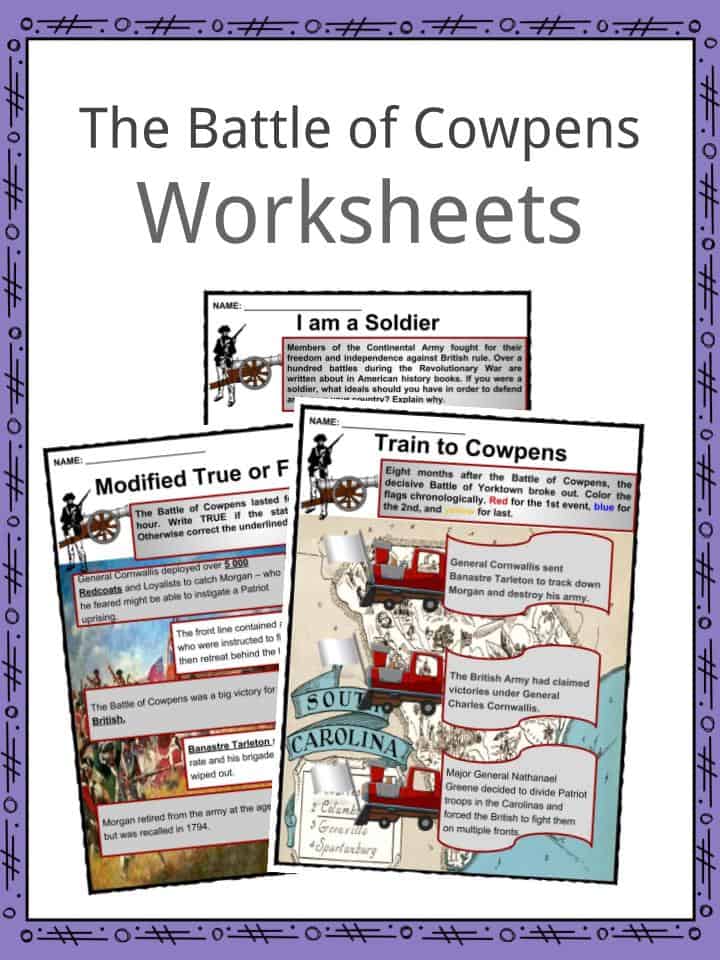 Battle of Cowpens Facts & Worksheets | History, Events