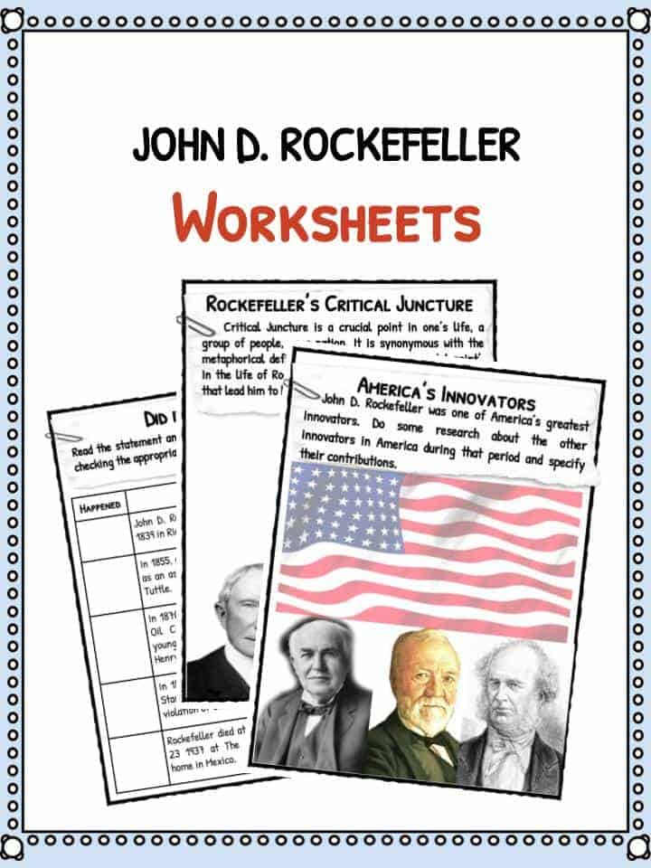 John D. Rockefeller Worksheets