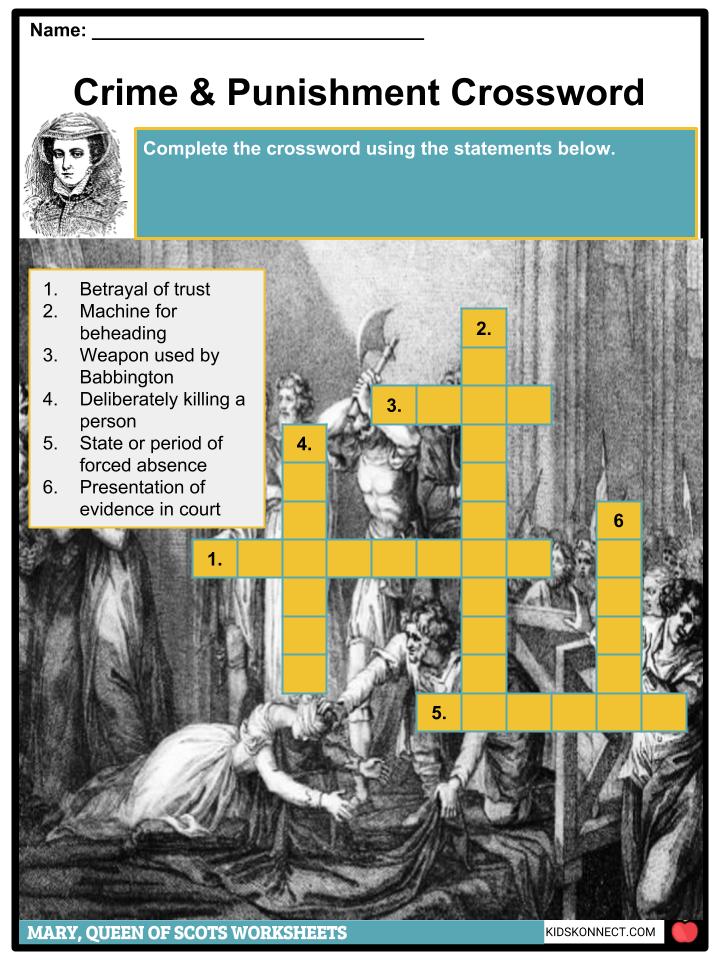 Mary Queen of Scots Facts Worksheets For Kids