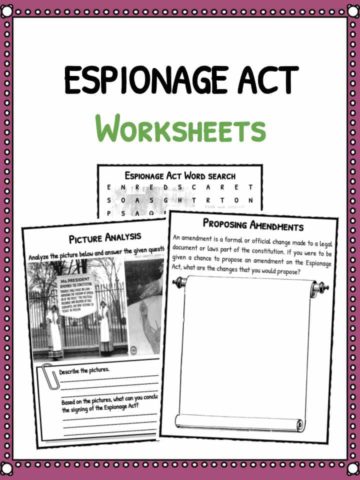 Espionage Act Facts & Worksheets