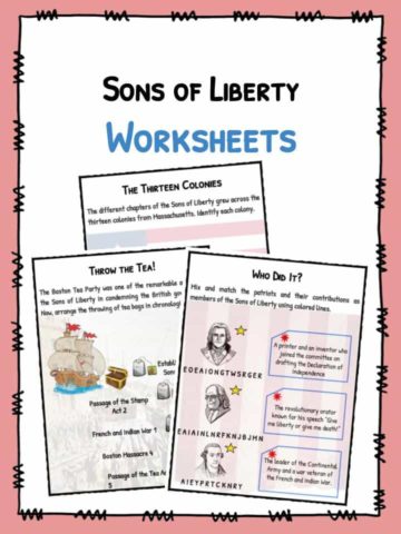 Sons of Liberty Facts & Worksheets