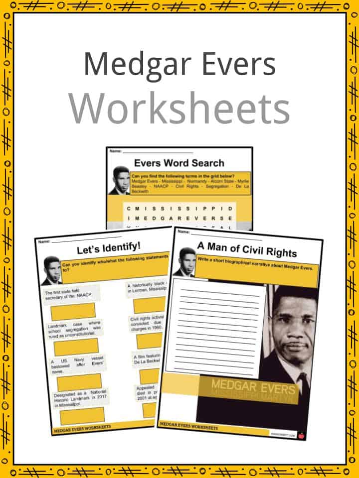 Medgar Evers Worksheets