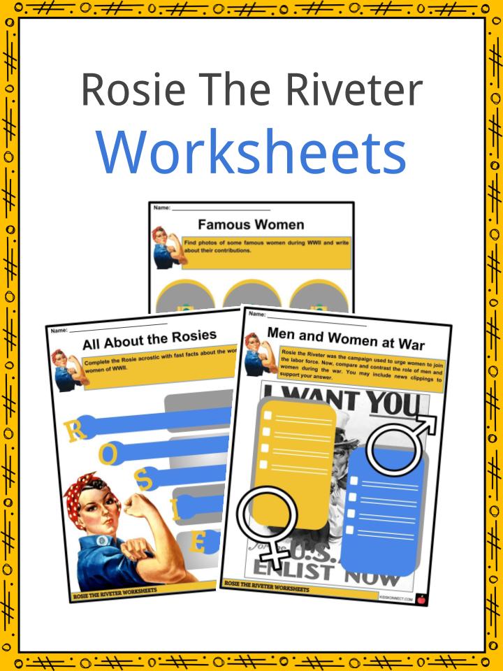 Rosie The Riveter History Facts & Worksheets For Kids