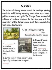 Collection of Slavery Worksheets - Adriaticatoursrl