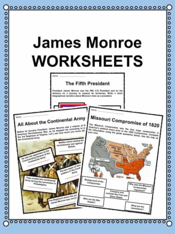 James Monroe Worksheets