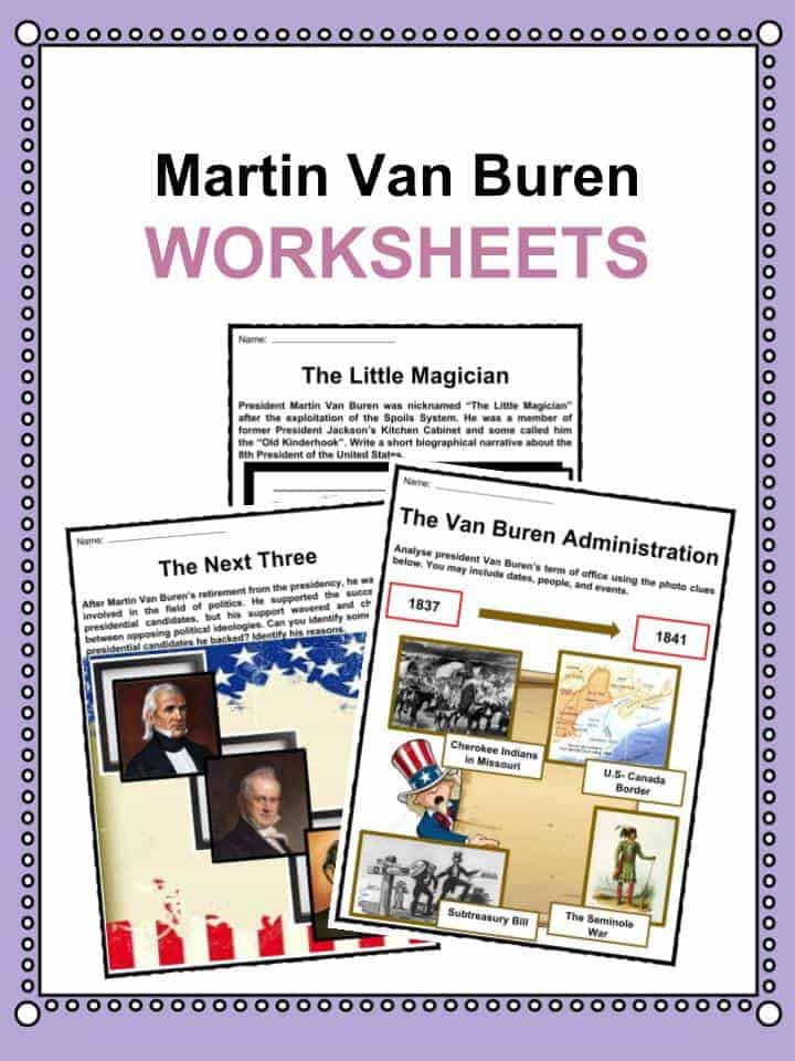 Martin Van Buren Worksheets