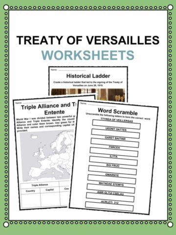 Treaty of Versailles Worksheets