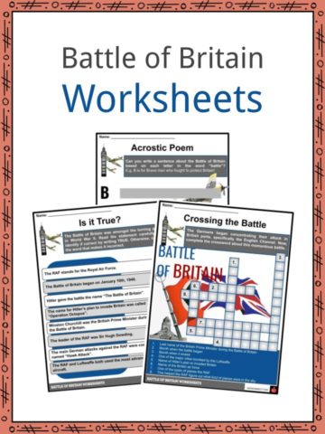 Battle of Britain Worksheets