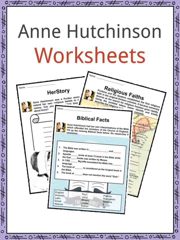 Anne Hutchinson Worksheets