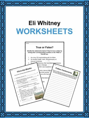 Eli Whitney Worksheets