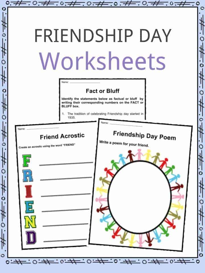 Friendship Day Facts, Worksheets & Information For Kids