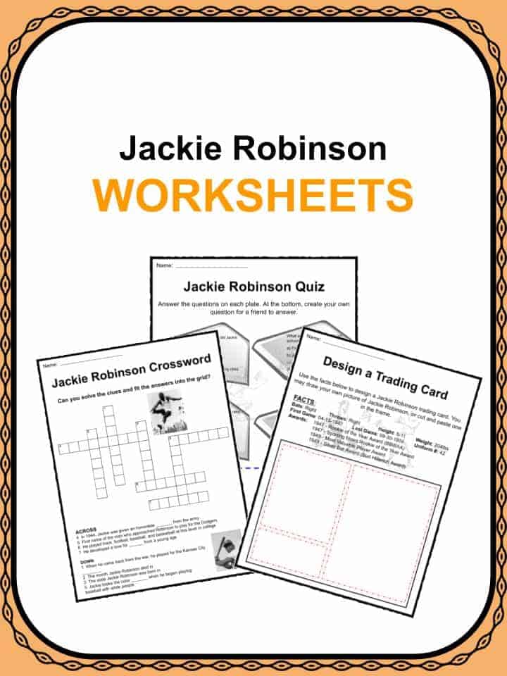 Jackie Robinson Facts Worksheets Kidskonnect