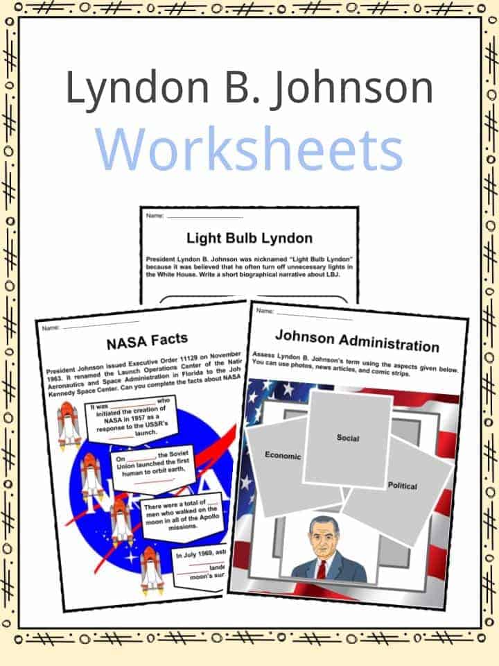 Lyndon B. Johnson Worksheets