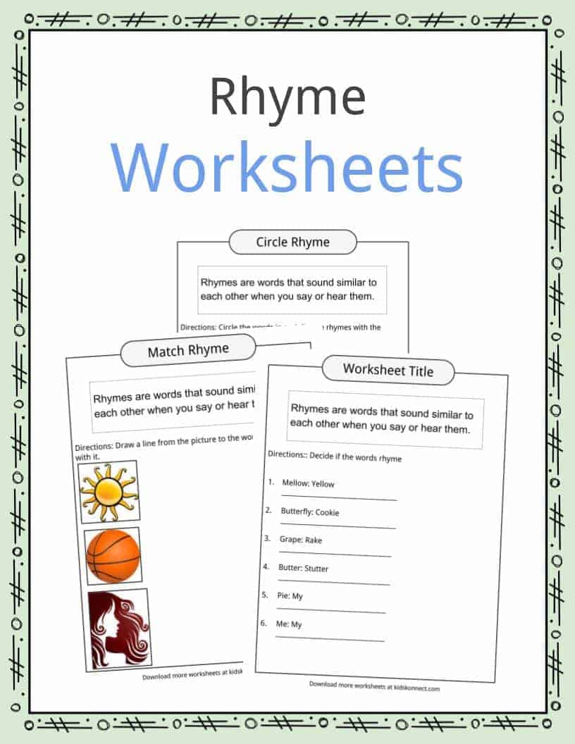Rhyme Worksheets