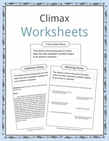 Climax Worksheets