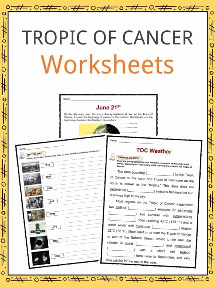 Tropic Of Cancer Worksheets