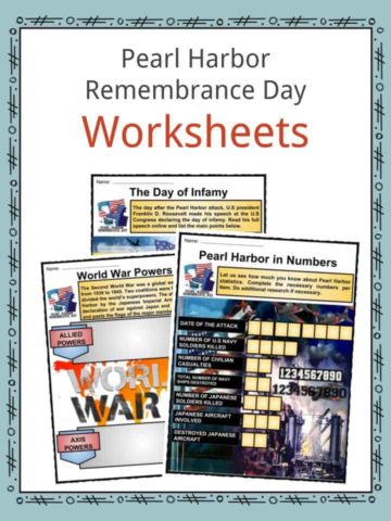 Pearl Harbor Remembrance Day Worksheets