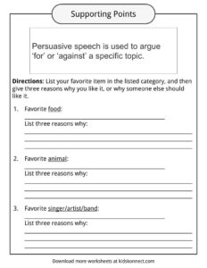 persuasive speech activities for high school